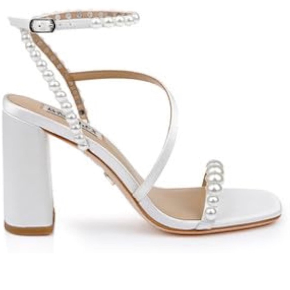 White Pearl Bridal Heels - Picture 2 of 3
